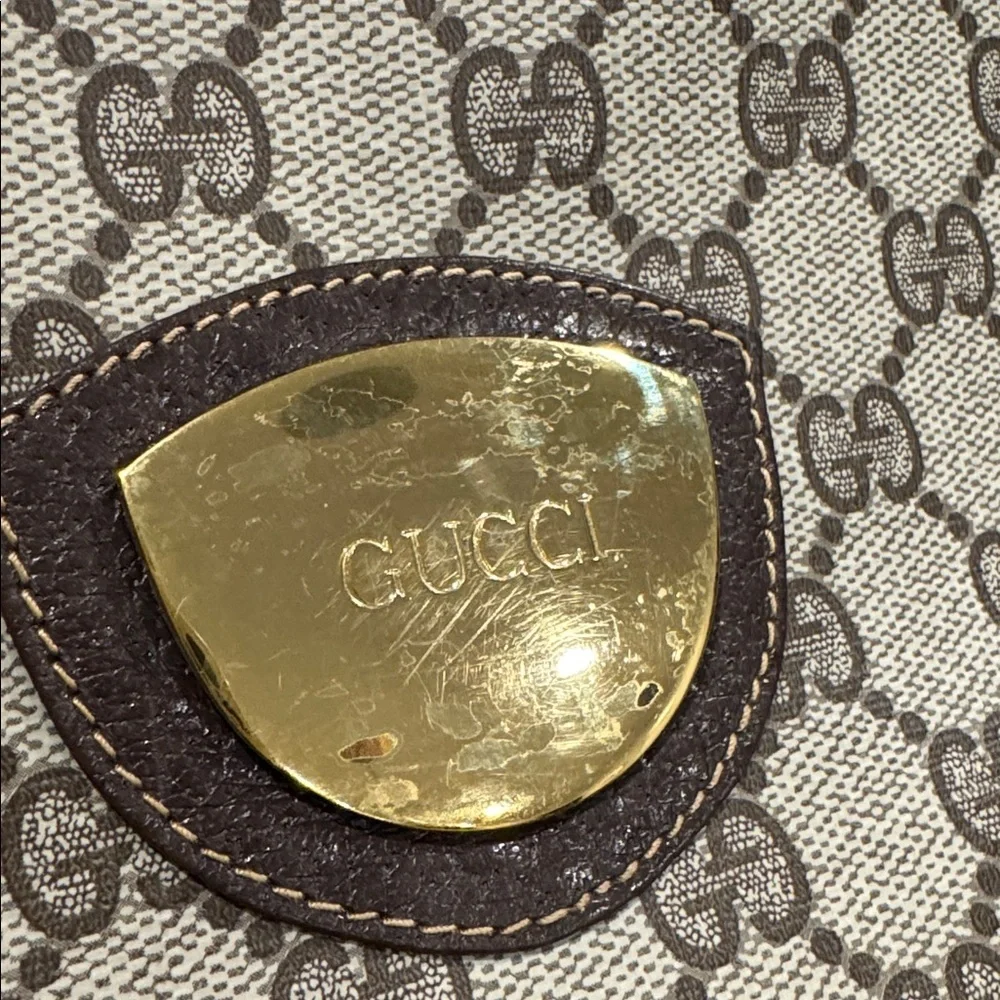 Authentic Vintage Gucci Monogram GG Plus Top Handle Bag